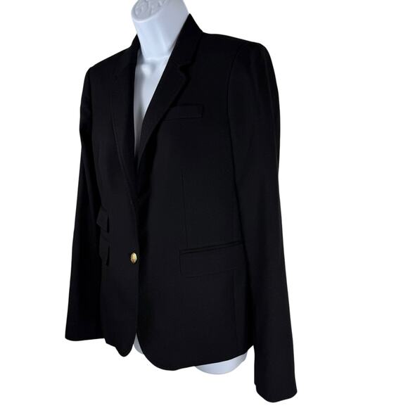 J. Crew Jacket Womens 4 Tall Black Schoolboy Blazer Wool Academia Quiet Luxury - Picture 5 of 10